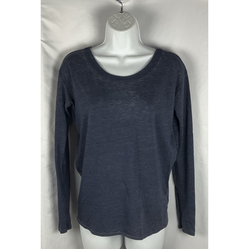 Chaser Women's Size XS Heather Blue Long Sleeve Cutout Back Stretchy NWT